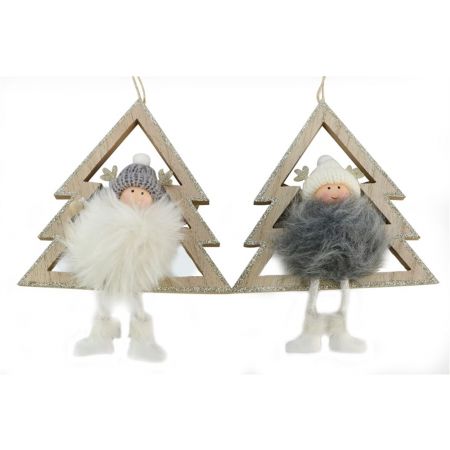 Hang. Tree Fairy Tender Tuti 2 Ass. l14.5w5.0h30.0 Grey/white