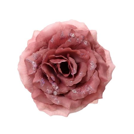 Rose Clip Glit D14h8,5cm vlrsrz