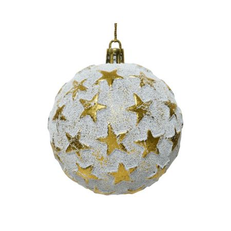 Weihnachtskugel D8cm gold antik