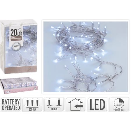 LED BELEUCHTUNG 20 STÜCK BO WEISS TIMER