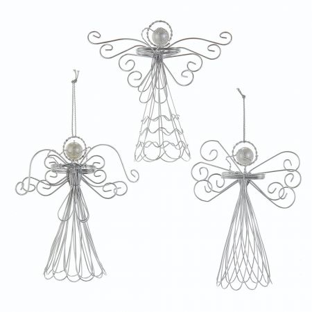 4.7"WIRE ANGEL HANGING ORN 3/ASSTD.