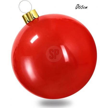 AUFBLASBARE WEIHNACHTSKUGEL ROT DURCHMESSER 65 CM