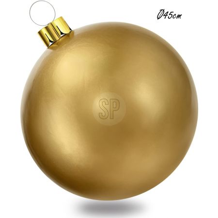 AUFBLASBARE WEIHNACHTSKUGEL GOLD DURCHMESSER 45 CM