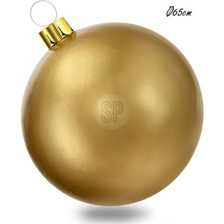 AUFBLASBARE WEIHNACHTSKUGEL GOLD DURCHMESSER 65 CM