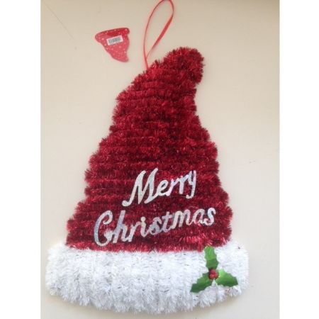 Christmas hat tinsel
26x36x2--Red