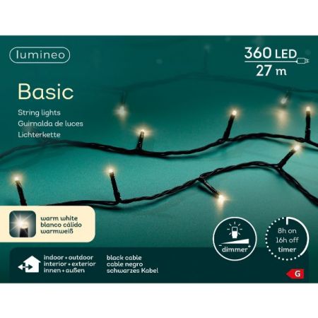 LED basic l27m-360LED schwarz/warmweiß