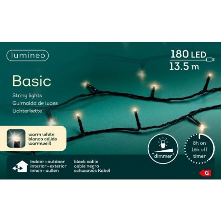 LED basic l9m-120LED schwarz/klassisch warm