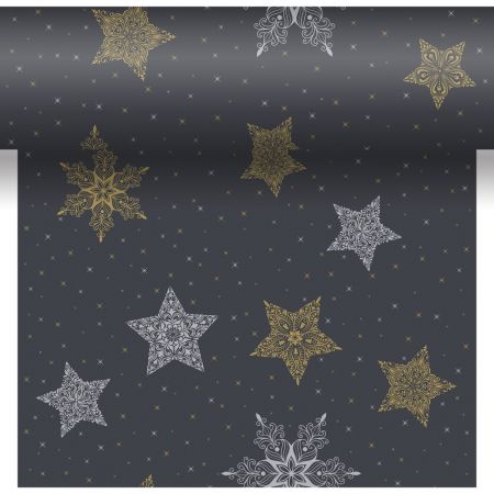 3-in-1 Snowstars Black Dunicel 40 x 480 cm