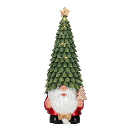 Gnome with led tree on head poly
12,5x12,5x34cm,green,led