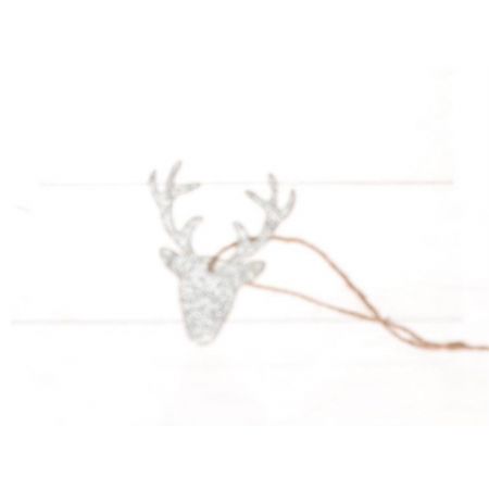 Hanger Glitter Deer 6 Pcs L6W6 Silver