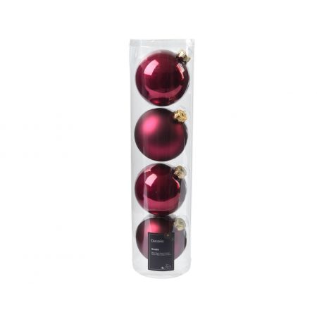 Kerstballen glas mix granaatappel dia10cm