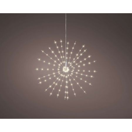 Micro LED polestar 8 functie twinkel effect buiten zilver/warm wit dia55cm