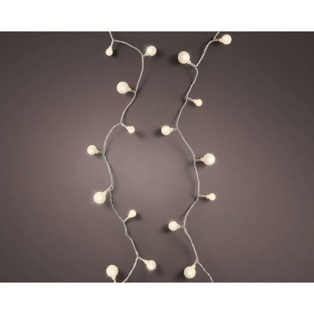 LED cherry lights steady buiten transparant/warm wit L.900cm