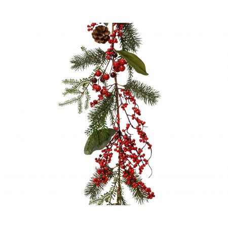 Slinger red berries binnen groen/rood L.176cm x W.15cm x H.9cm