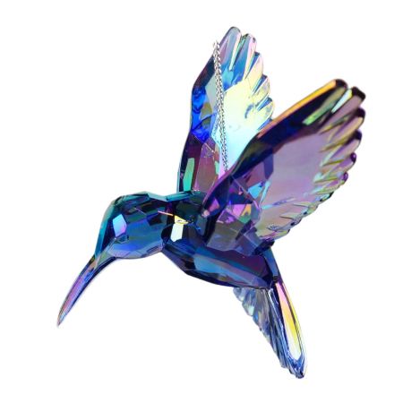 3.5" HUMMINGBIRD ORNA. BLUE