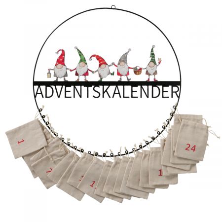 Adventskalender Harald, H 1,00cm, Eisen lackiert, Leinen,