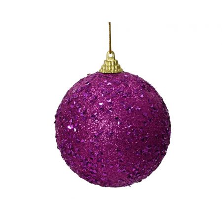 Weihnachtskugel Foam d8cm violett