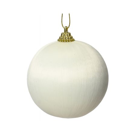 Weihnachtskugel Foam  D8cm wollweiß