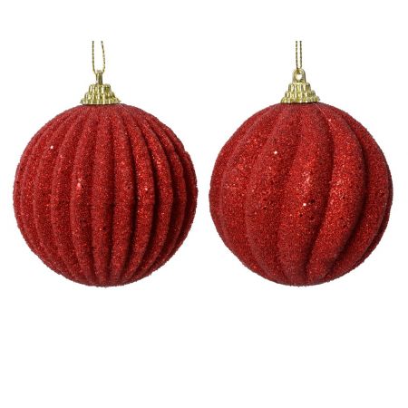 Weihnachtskugel Foam D8cm Weihnachten rot verschiedene Arten