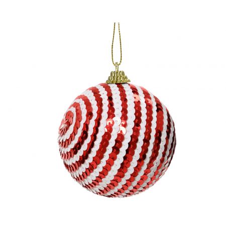 Weihnachtskugel Foam  d8cm rot