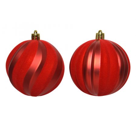 Weihnachtskugel d8cm Weihnachten rot verschiedene Arten