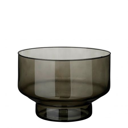 Fallon schaal recycled glas schwarz - h20xd29cm