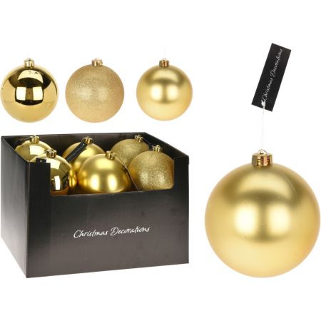 WEIHNACHTSKUGEL 140MM GOLD 3SORT