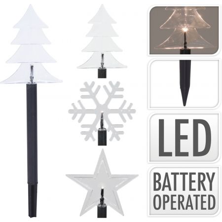 GARTENSTECKER 5LED 37CM ??3SORT