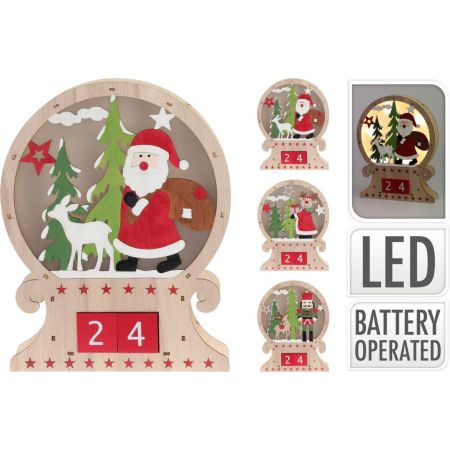 ADVENTSKALENDERUHR MIT LED 3