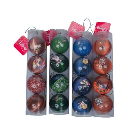 Kurt S. Adler Disney 60MM POOH CHRISTMAS BALLS 4P