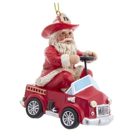 3.5"RESIN FIREMAN SANTA ORN.