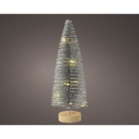 MicroLED Baum  d11h30cm silber/warmweiß