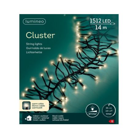 LED Cluster  l1350cm-1512l schwarz / warmweiß