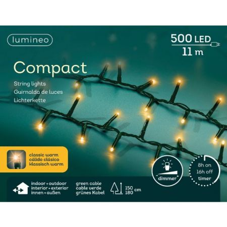 LED compact l11m-500LED grün/klassisch warm