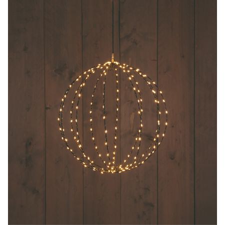 BAL ZWART 50CM/ 216LED CLASSIC WARM - 5M AANLOOPSNOER - AAN / DIMMER / 8/16U TIMER / UIT IP44 TRAFO