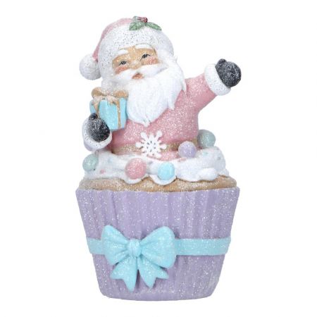 Santa in Cupcake Poly Candy Sugar 15cm 
9x9x15cm-multicolor