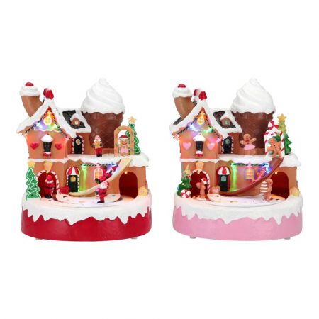 Candy house 2 ass animated
18,5x17,5x20,5cm,multicolor,led