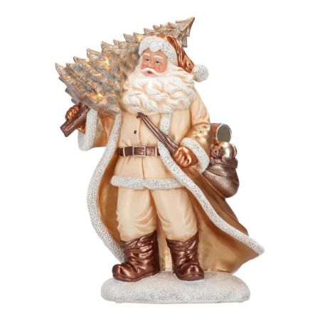 Santa with tree poly
27x12x38,5cm,champagne,led