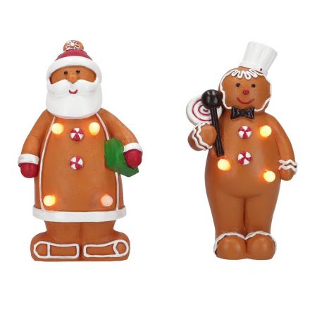 Gingerbread figurines led 4ass
7,5x6,5x15,5cm,multicolor,led