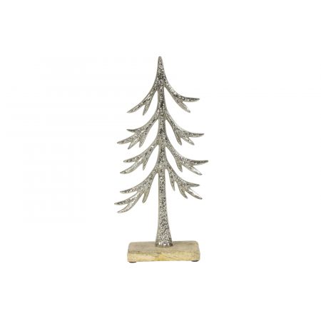 Ornament boom Jarno L zilver L5B14,5H32CM