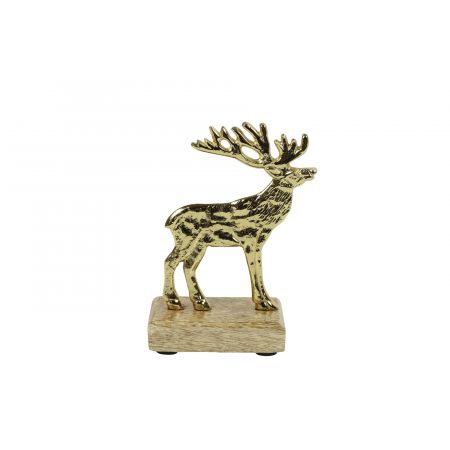 Ornament hert Rube S goud L5B10H12,5CM