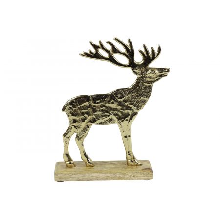 Ornament hert Rube L goud L5B19H24CM