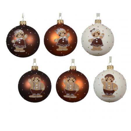 Kerstbal glas 6ass assortie dia8cm