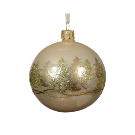 Kerstballen glas parel dia8cm