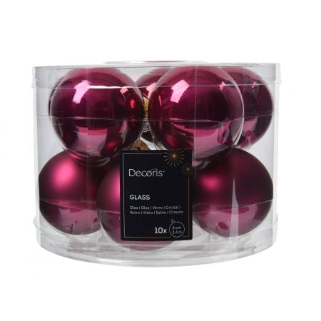 Kerstbal glas mix granaatappel dia6cm