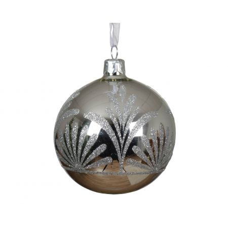 Kerstballen glas zilver dia8cm