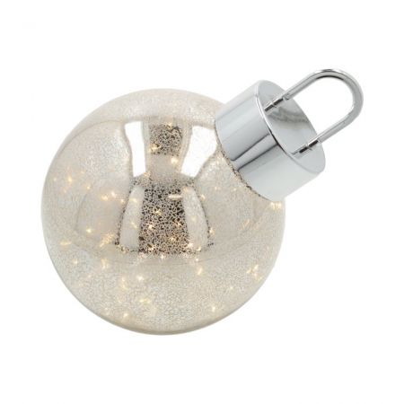 Ball Glass Twinkle Led D25 Silver