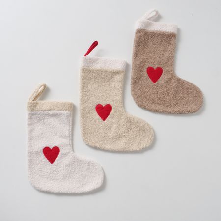 Weihnachtssocke Pelly, 3-sortiert Socke, H 36 cm, Polyester, Plüsch