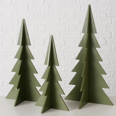 Decoratieve standaard Ceti, zlvrden, Kerstboom, H 50 cm, mdf, Populier (Populus), Effen