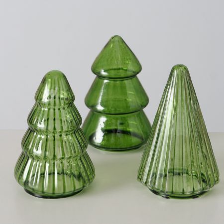 Dekoständer Tovla, 3-sortiert Silber, Weihnachtsbaum, Thekendisplay, H 9,5 cm, glänzend lackiert